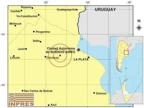 Detectaron un sismo inusual en la provincia de Buenos Aires a pocos kilómetros de Bragado