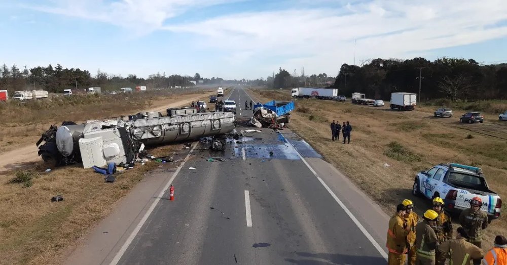 Un muerto y dos heridos graves en siniestro sobre ruta 5