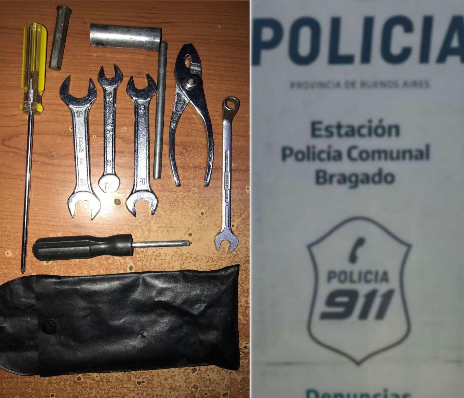 Robó herramientas de un auto estacionado y fue detenido a pocas cuadras