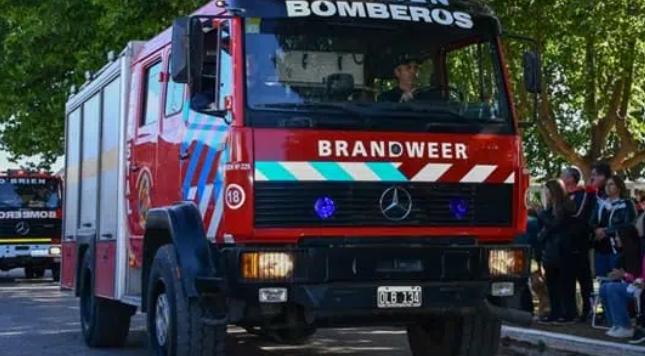 En O'Brien un bombero sufrió un accidente mientras realizaban un servicio